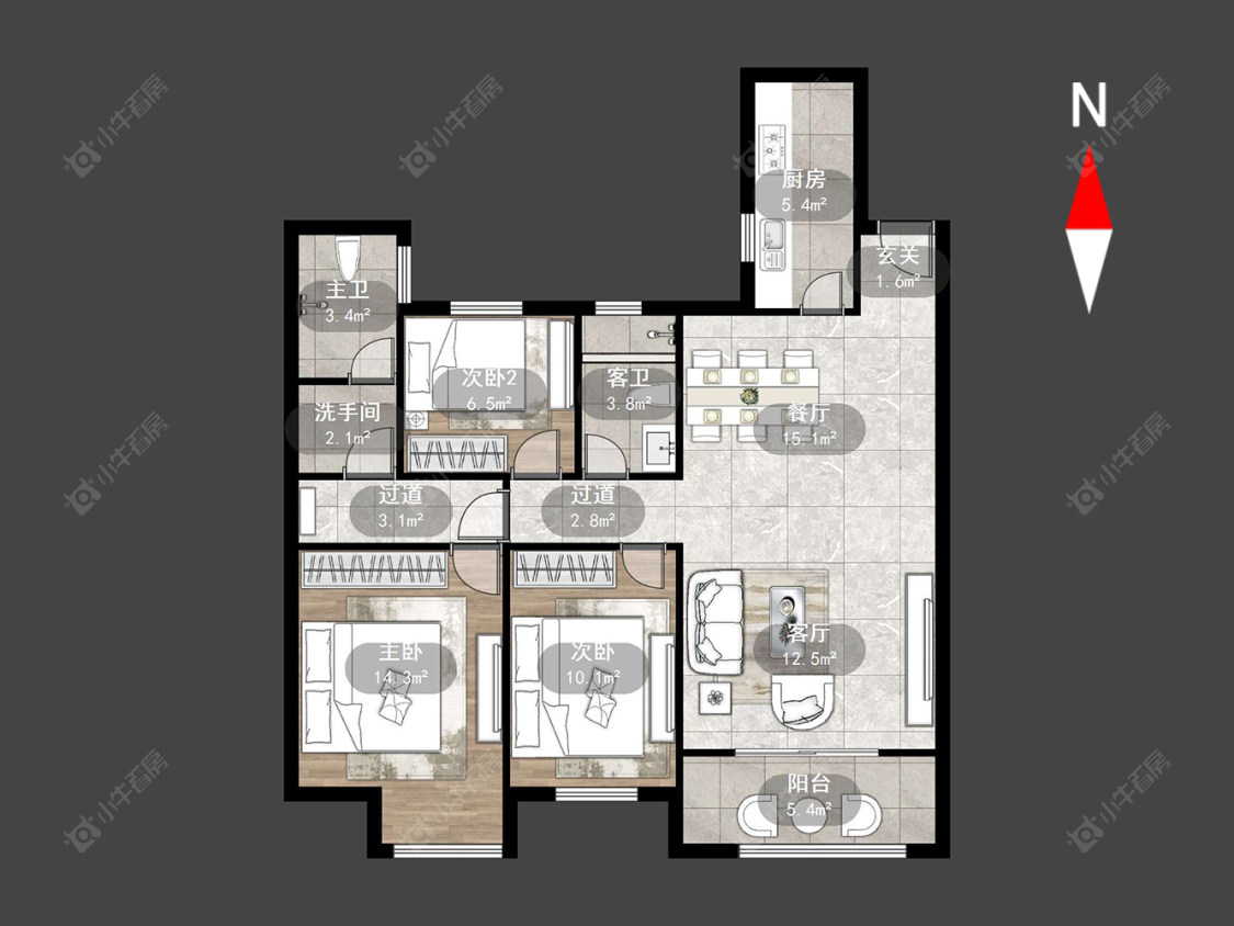 常州百馨西苑四期在售二手房源户型图_小牛看房