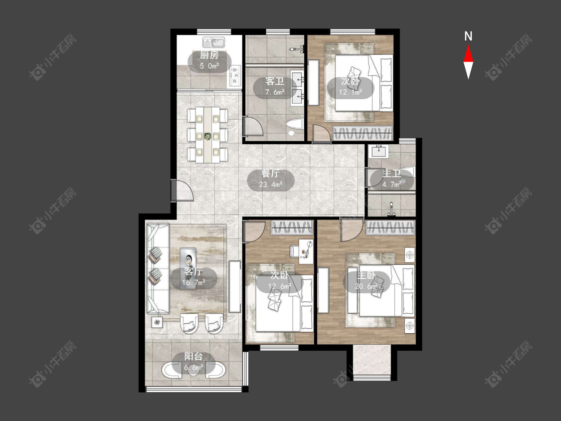 常州徐塘新村在售二手房源户型图_小牛看房