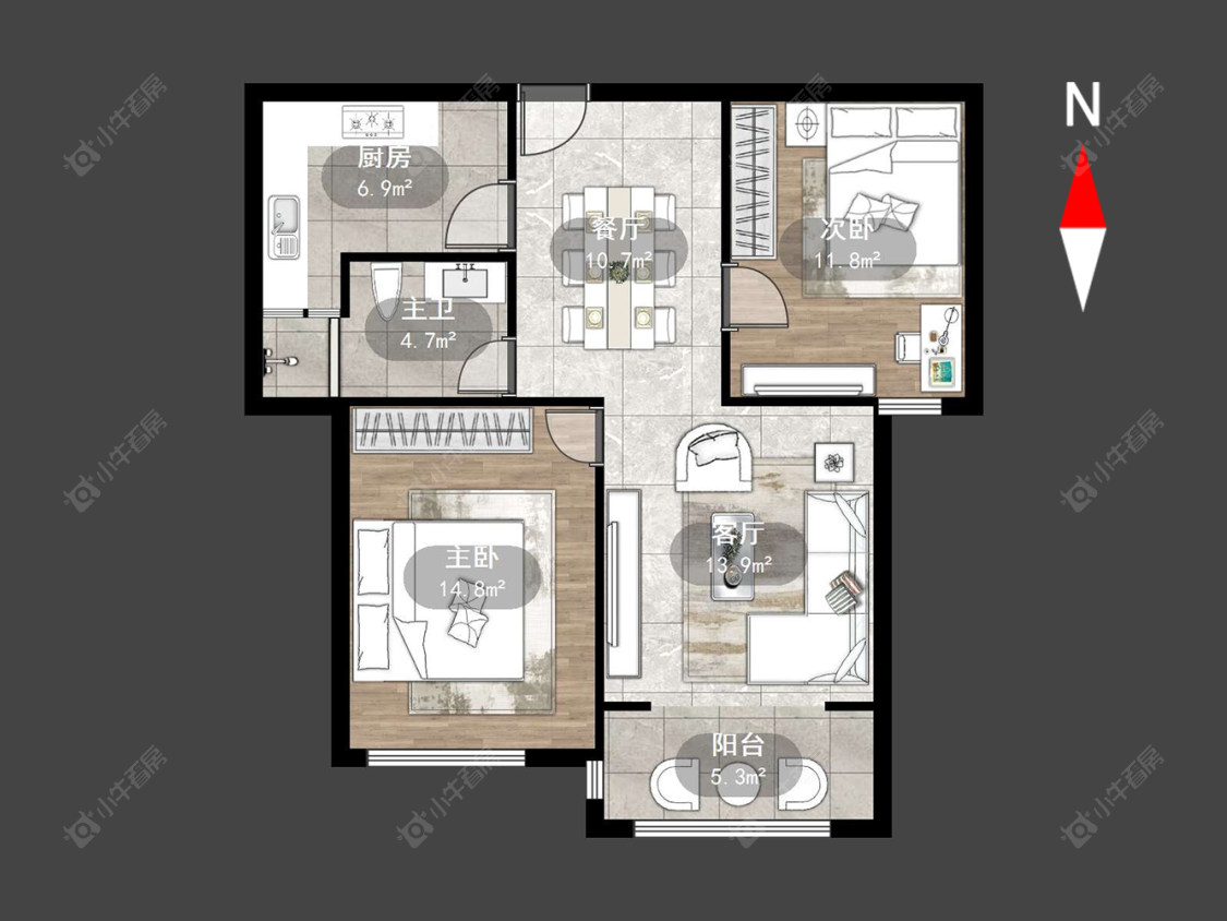 常州九洲花园二期在售二手房源户型图_小牛看房