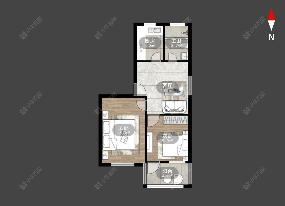 浦南南村房源户型图 常州浦南南村在售二手房源户型图_小牛看房