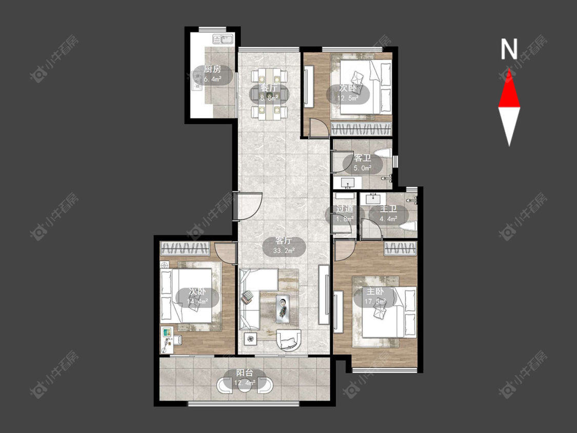 福临豪苑房源户型图 常州福临豪苑在售二手房源户型图_小牛看房