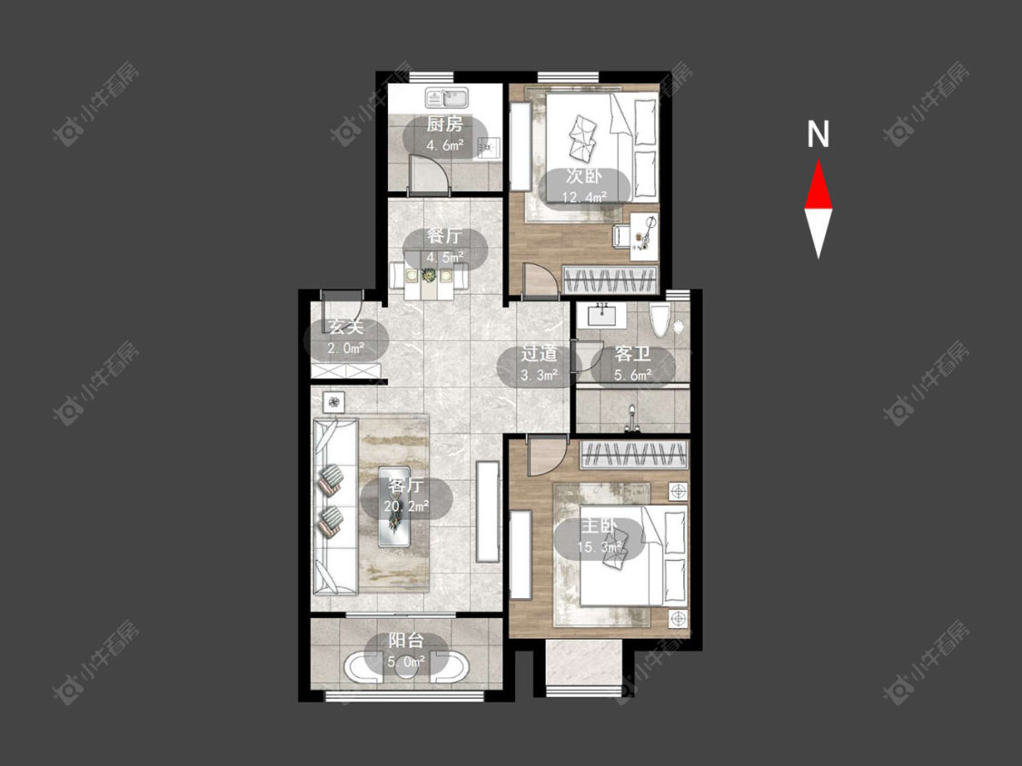 常州百馨北北苑在售二手房源户型图_小牛看房
