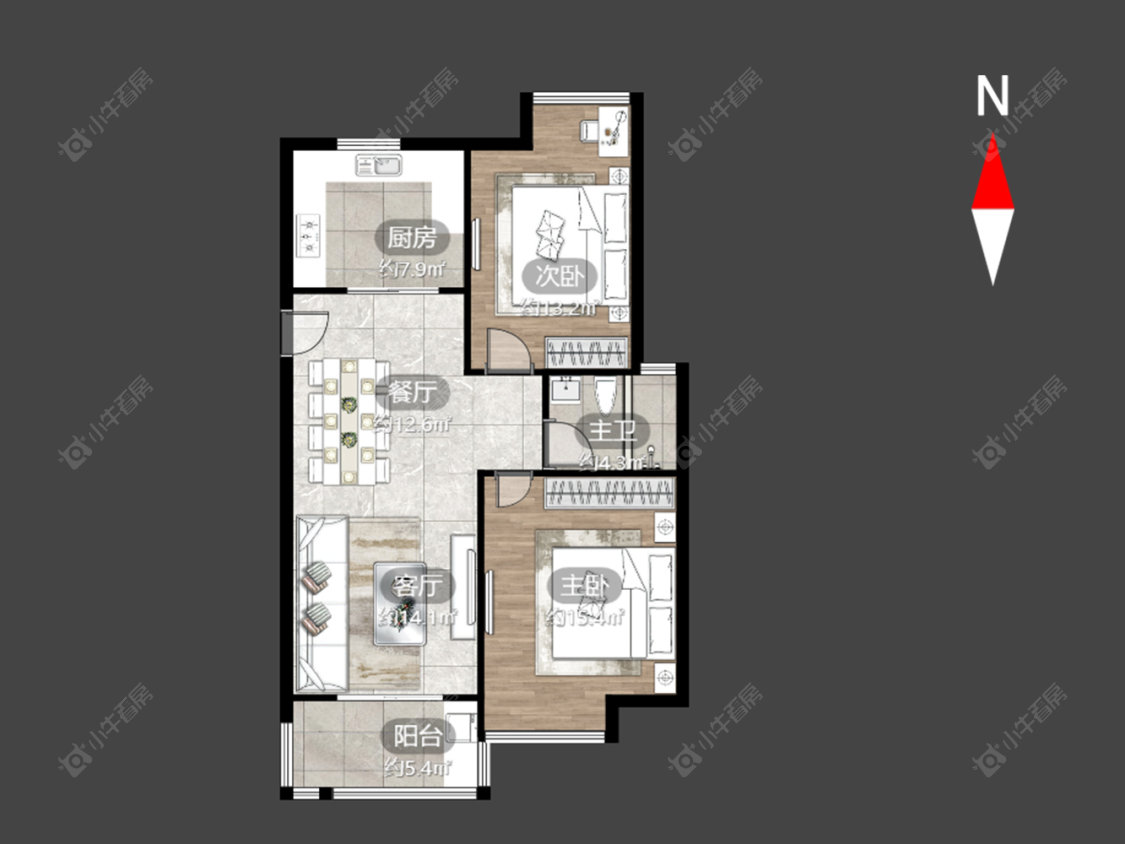 福地聚龙苑房源户型图 常州福地聚龙苑在售二手房源户型图_小牛看房