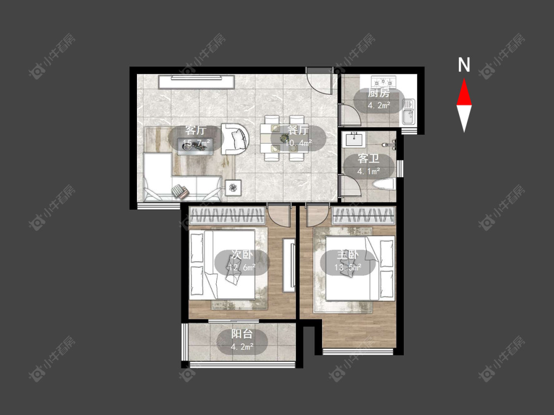 常州新城尚东区花园东区在售二手房源户型图_小牛看房