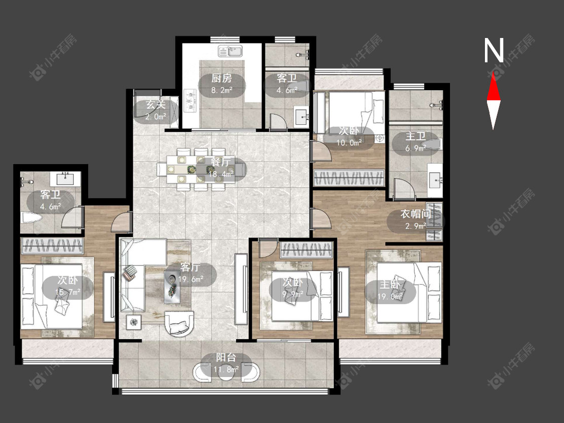 荣盛天翌房源户型图 常州荣盛天翌在售二手房源户型图_小牛看房