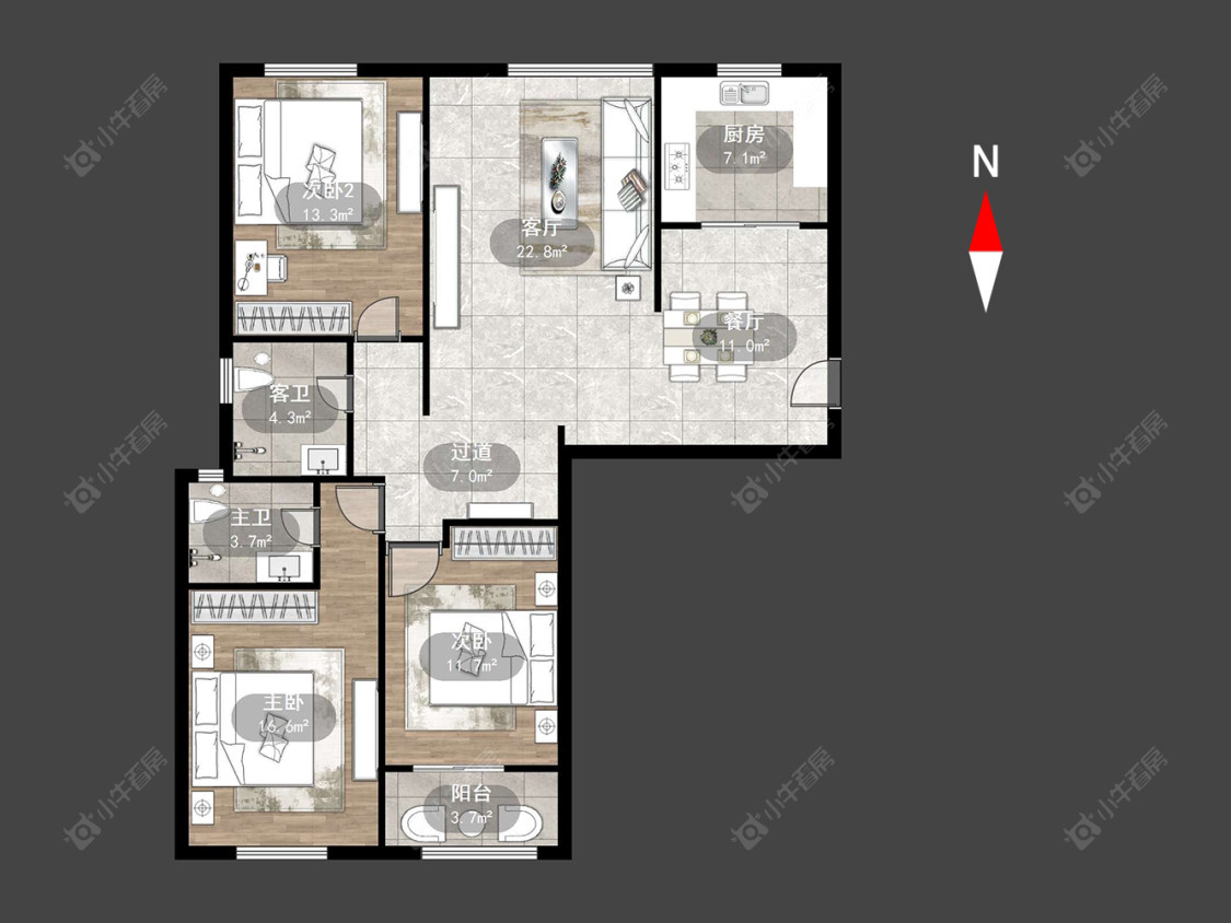 常州玲珑花园在售二手房源户型图_小牛看房