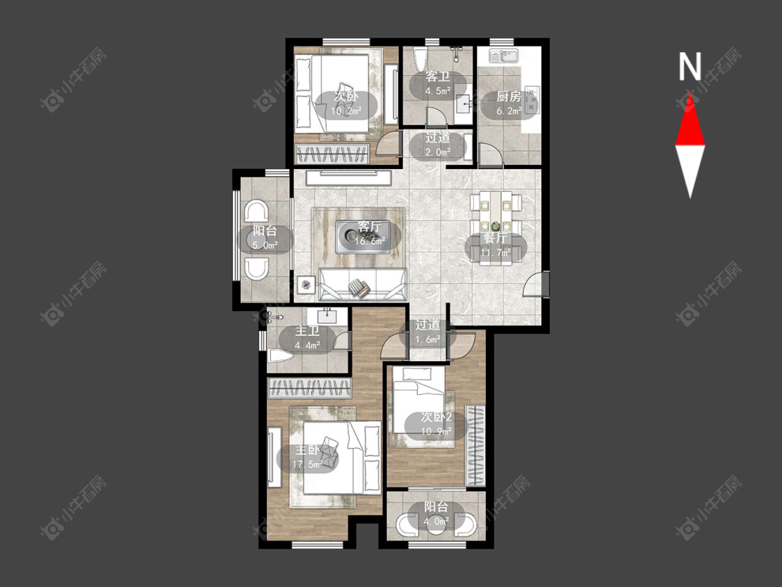 常州清水湾花园三期在售二手房源户型图_小牛看房