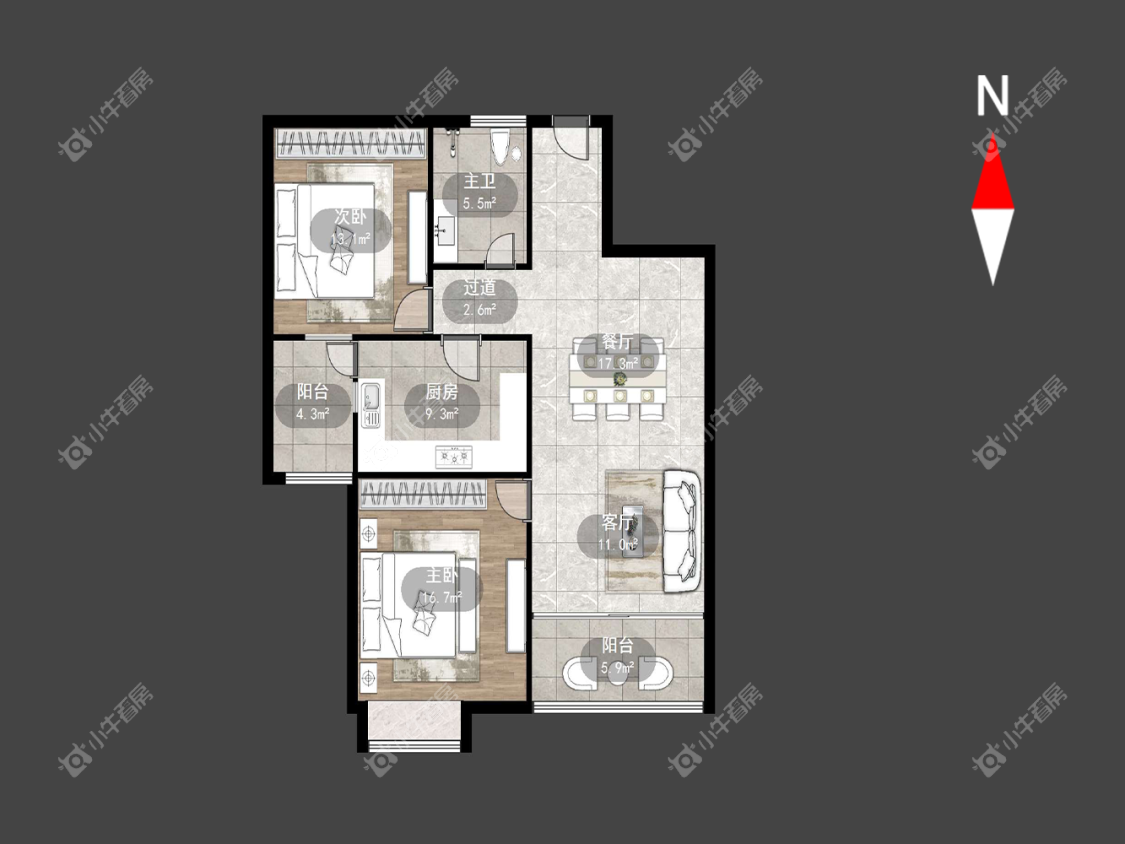 常州飞龙新苑在租房源户型图_小牛看房