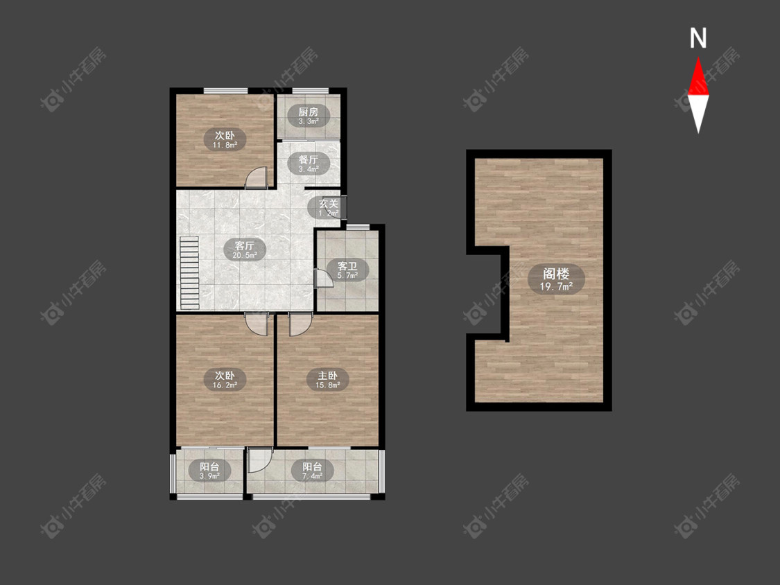 常州翠竹新村北区在售二手房源户型图_小牛看房