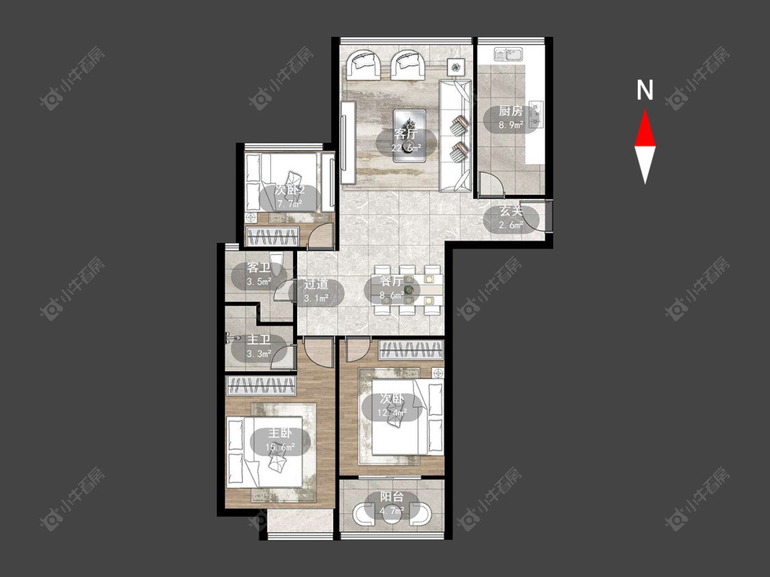九龙雅苑北区房源户型图 常州九龙雅苑北区在售二手房源户型图_小牛看房