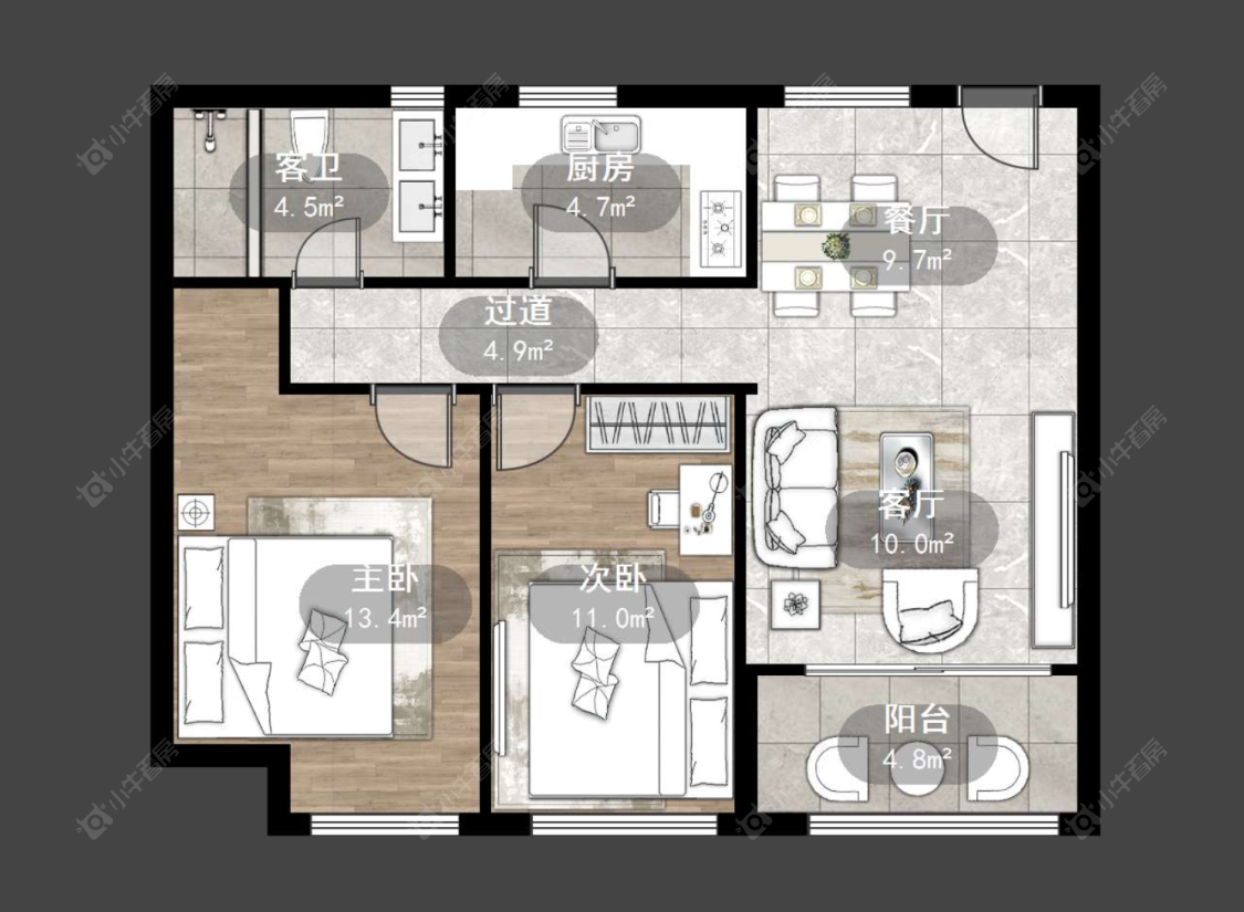常州百馨西苑四期在售二手房源户型图_小牛看房