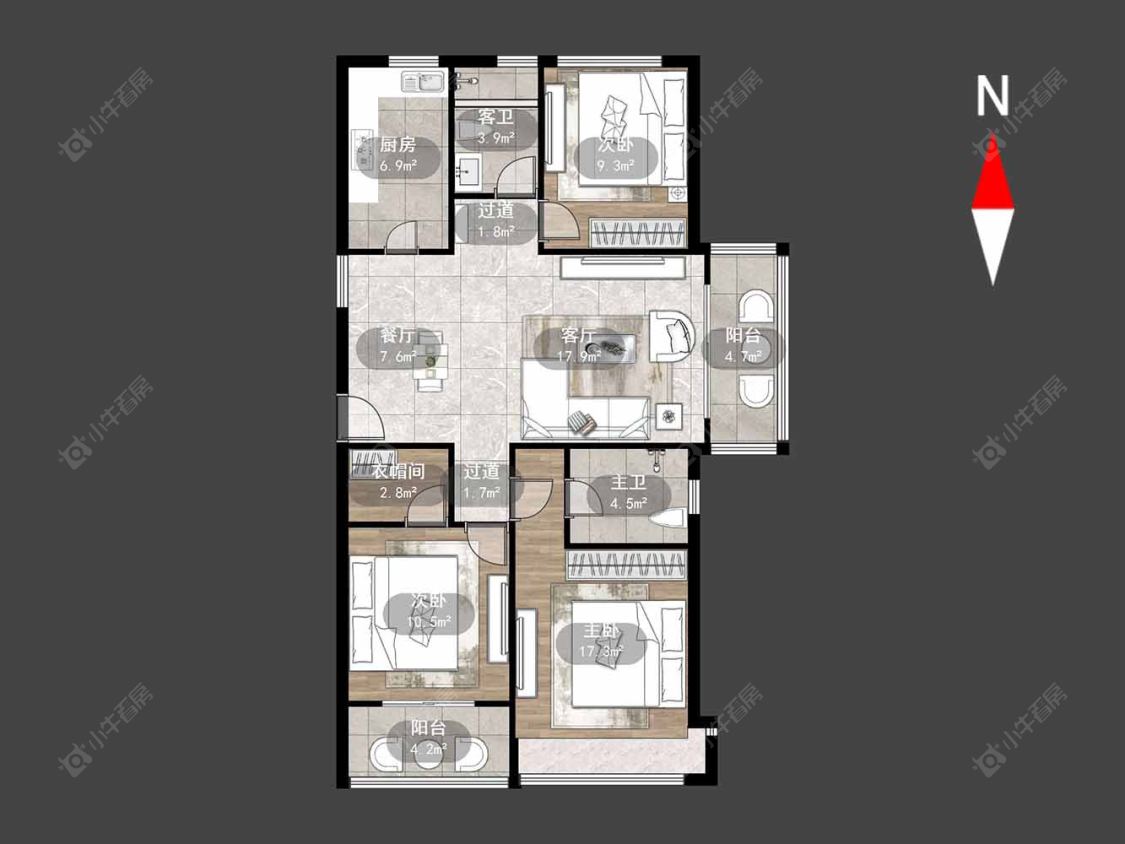 天润国际花园房源户型图 常州天润国际花园在售二手房源户型图_小牛看房