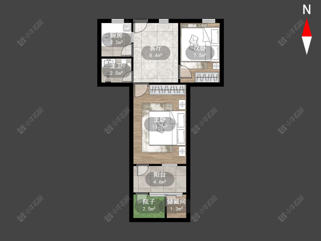 常州西新桥二村在售二手房源户型图_小牛看房