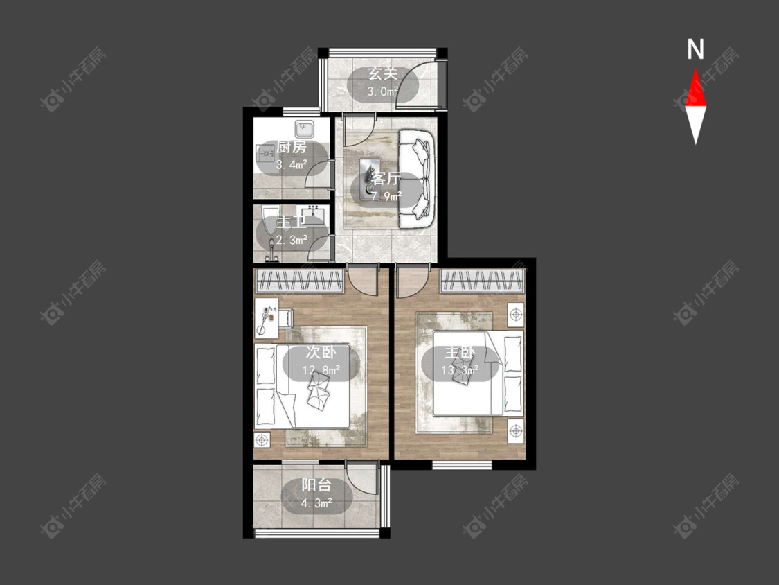 常州清潭五村在售二手房源户型图_小牛看房