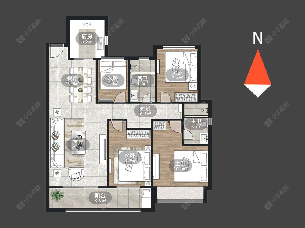 常州新城金樾在售二手房源户型图_小牛看房