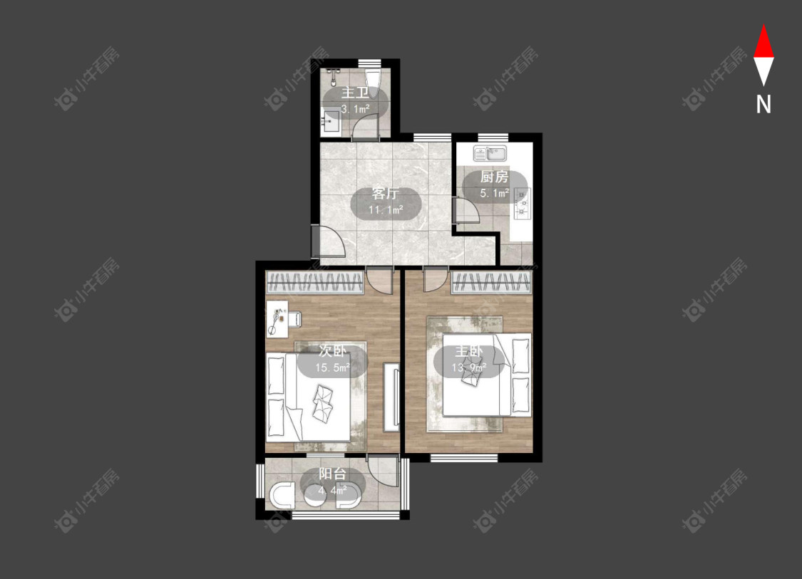 常州县北新村在售二手房源户型图_小牛看房