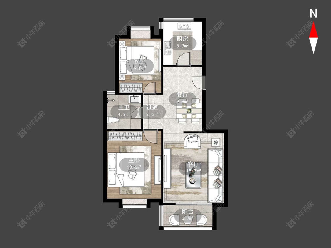 梧桐苑东区房源户型图 常州梧桐苑东区在售二手房源户型图_小牛看房