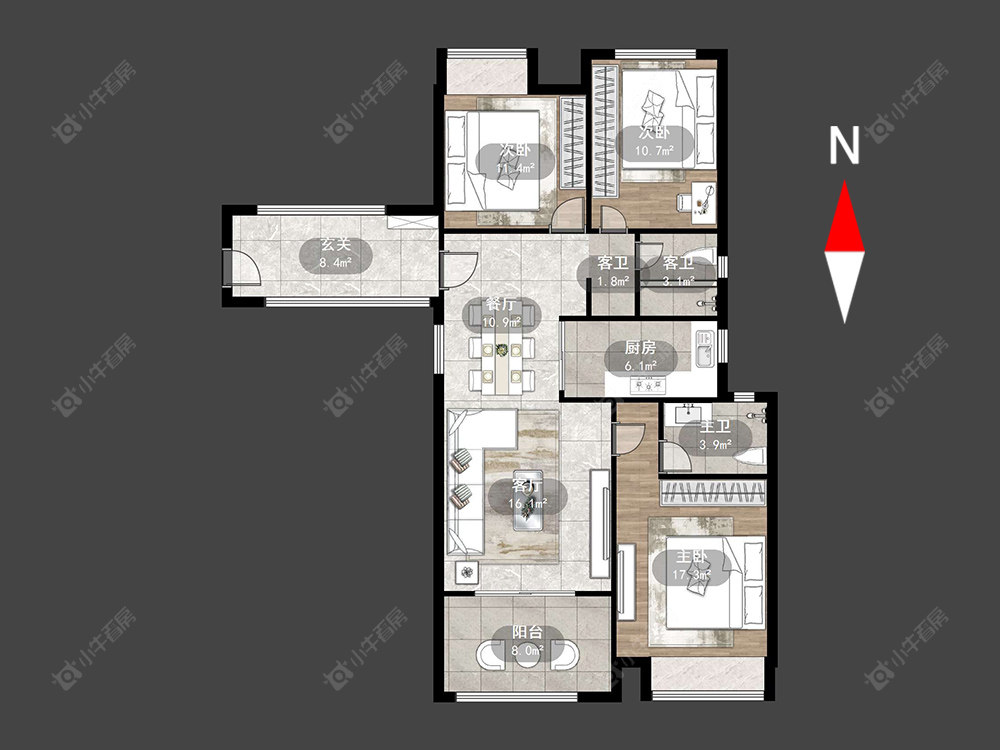 招商花园城房源户型图 常州招商花园城在售二手房源户型图_小牛看房
