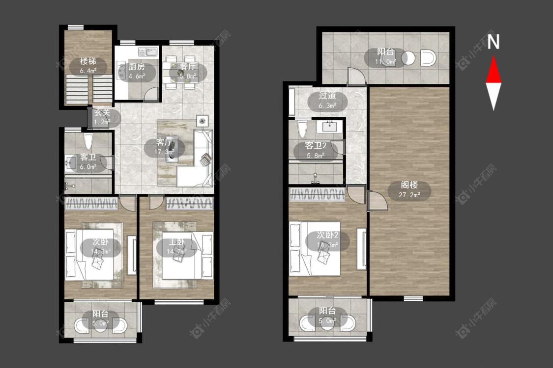 常州新城花苑东区在售二手房源户型图_小牛看房