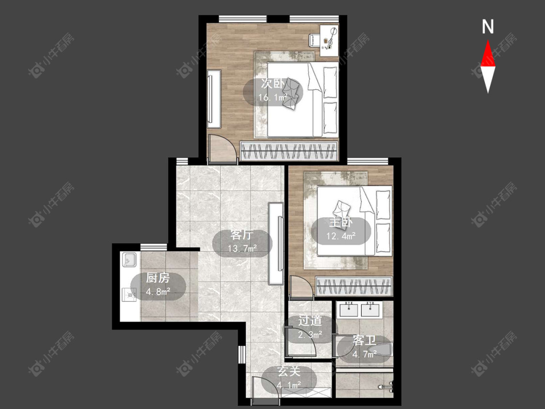 常州福康宁花园在售二手房源户型图_小牛看房