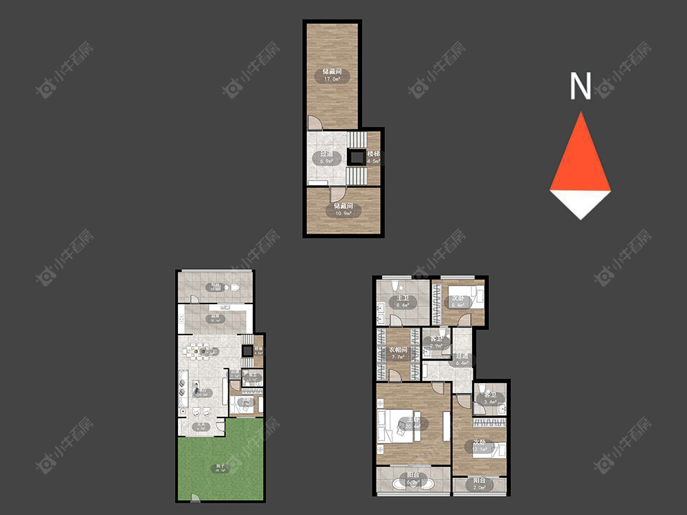 常州绿地香奈别墅区在售二手房房源户型图_小牛看房