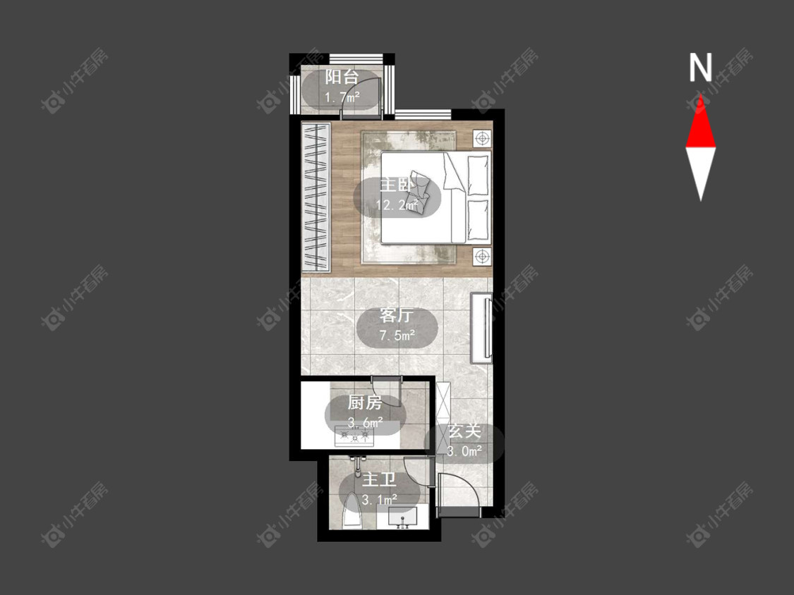 常州现代城在售二手房源户型图_小牛看房