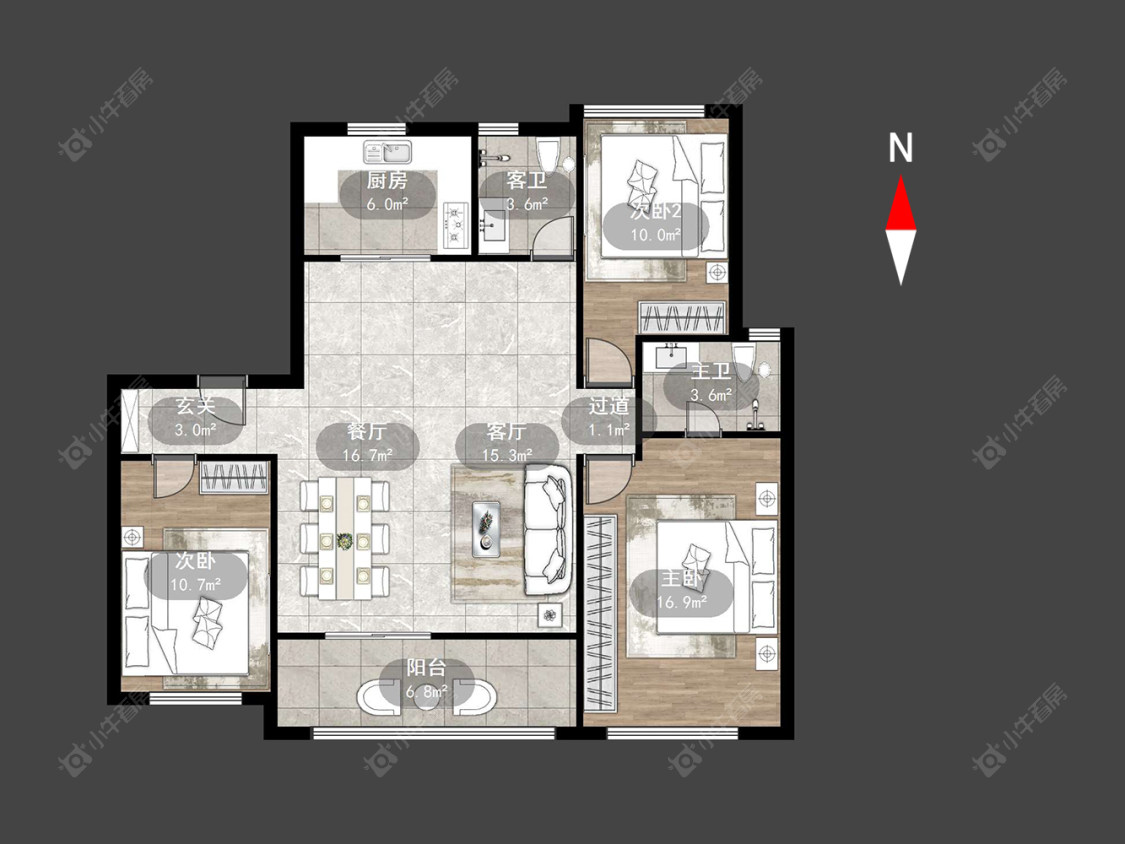 璟尚雅宸房源户型图 常州璟尚雅宸在售二手房源户型图_小牛看房