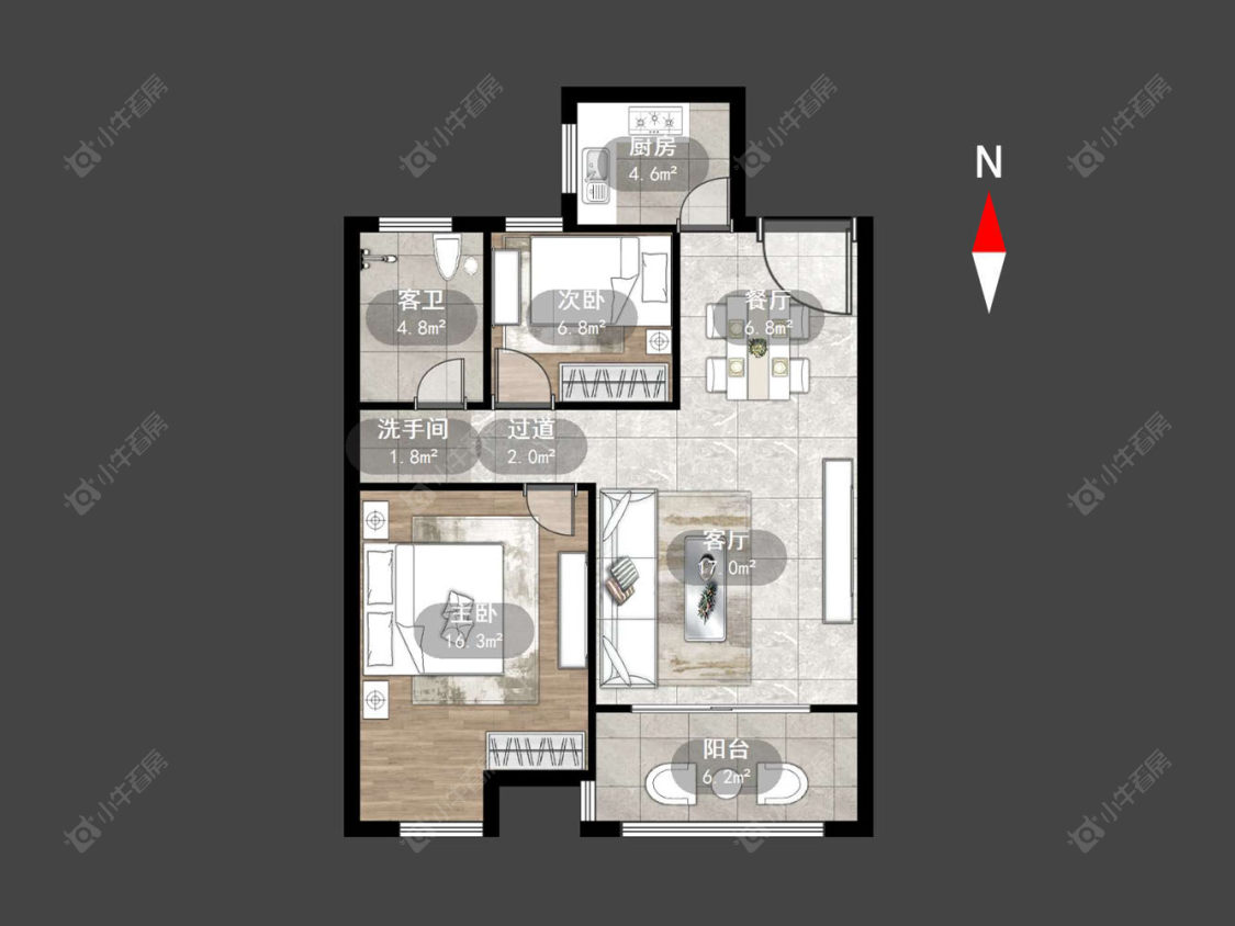 常州金牛里在售二手房源户型图_小牛看房
