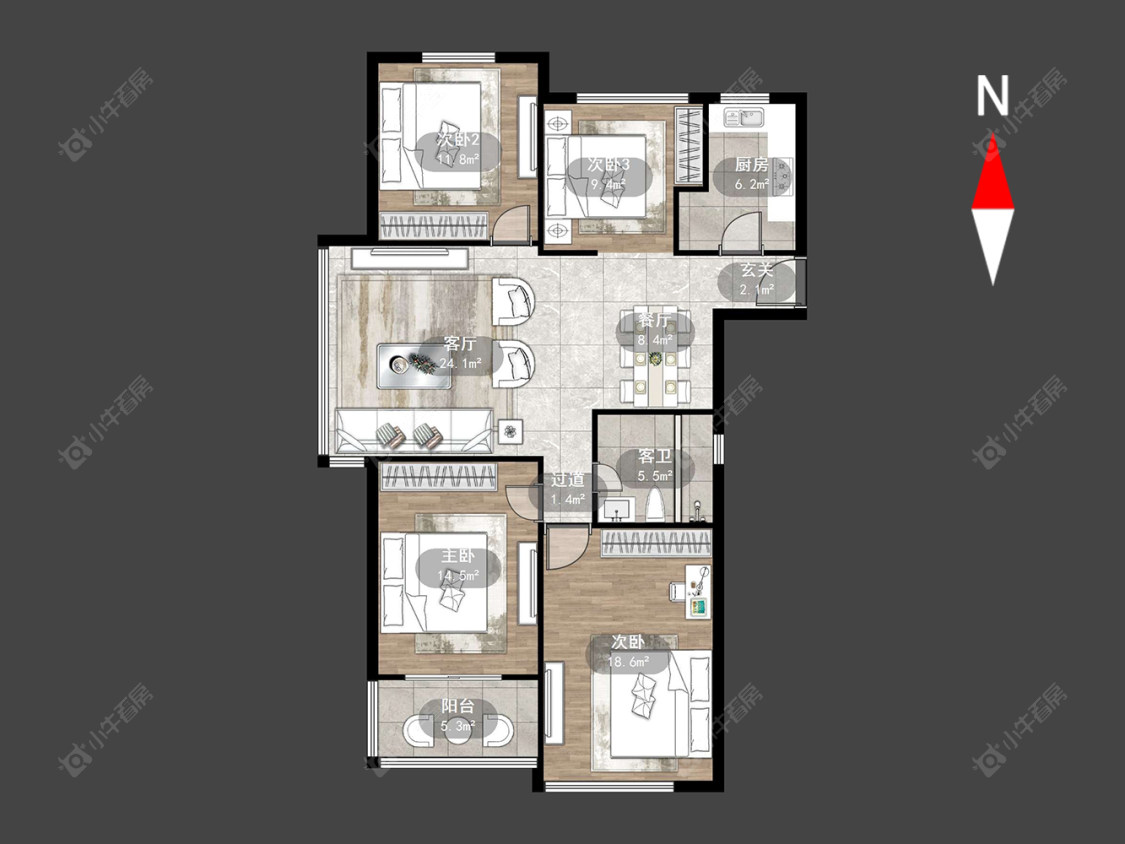 西瑶苑房源户型图 常州西瑶苑在售二手房源户型图_小牛看房