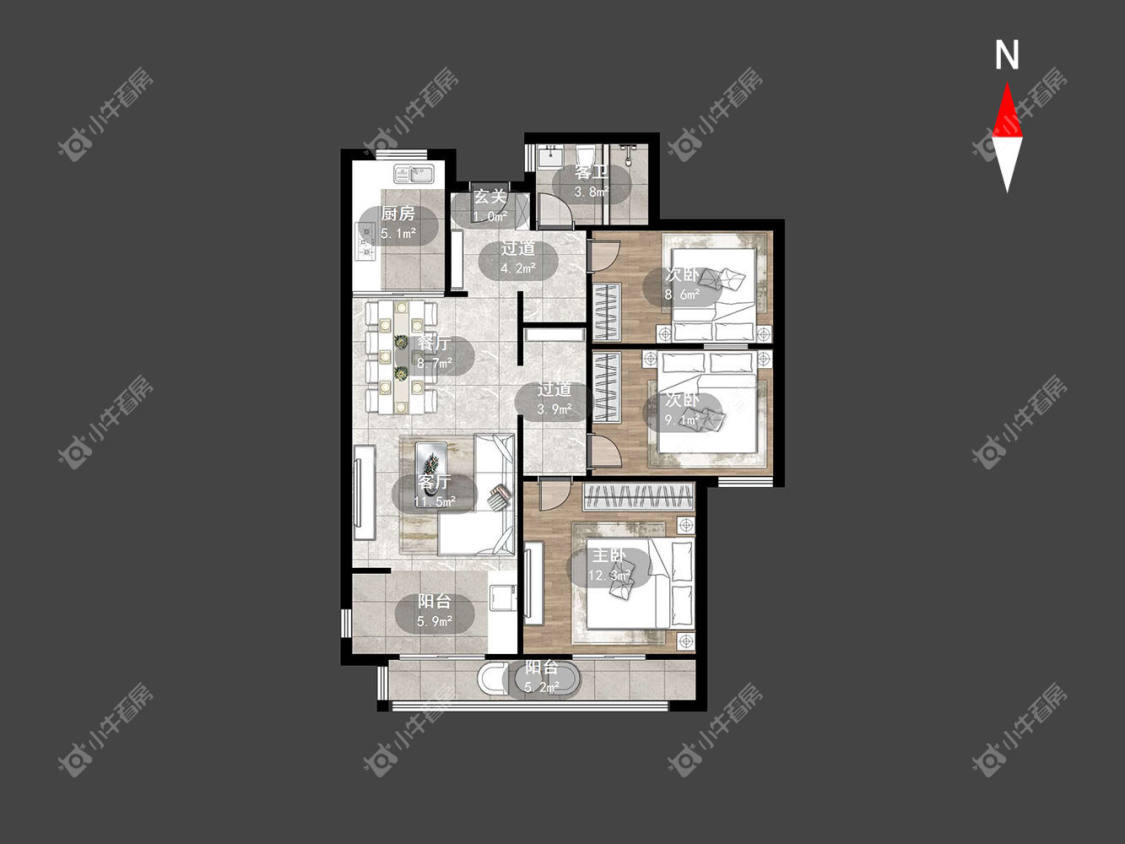 阳光龙庭房源室内图 常州阳光龙庭在租房源室内图_小牛看房