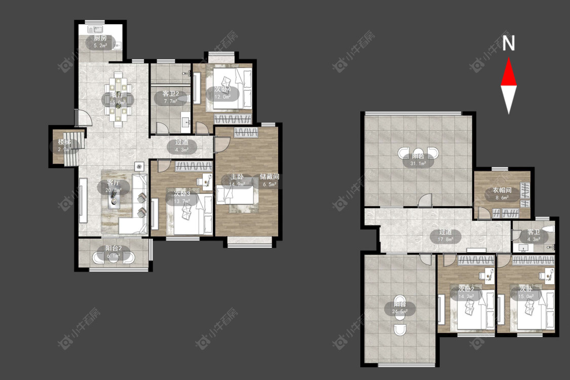 四季新城南苑房源户型图 常州四季新城南苑在售二手房源户型图_小牛看房