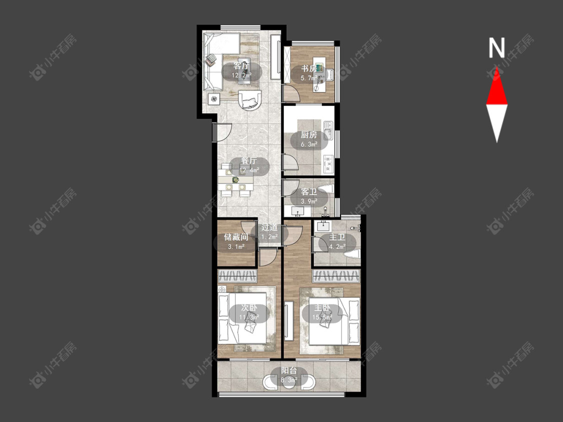 泰盈八千里房源户型图 常州泰盈八千里在售二手房源户型图_小牛看房