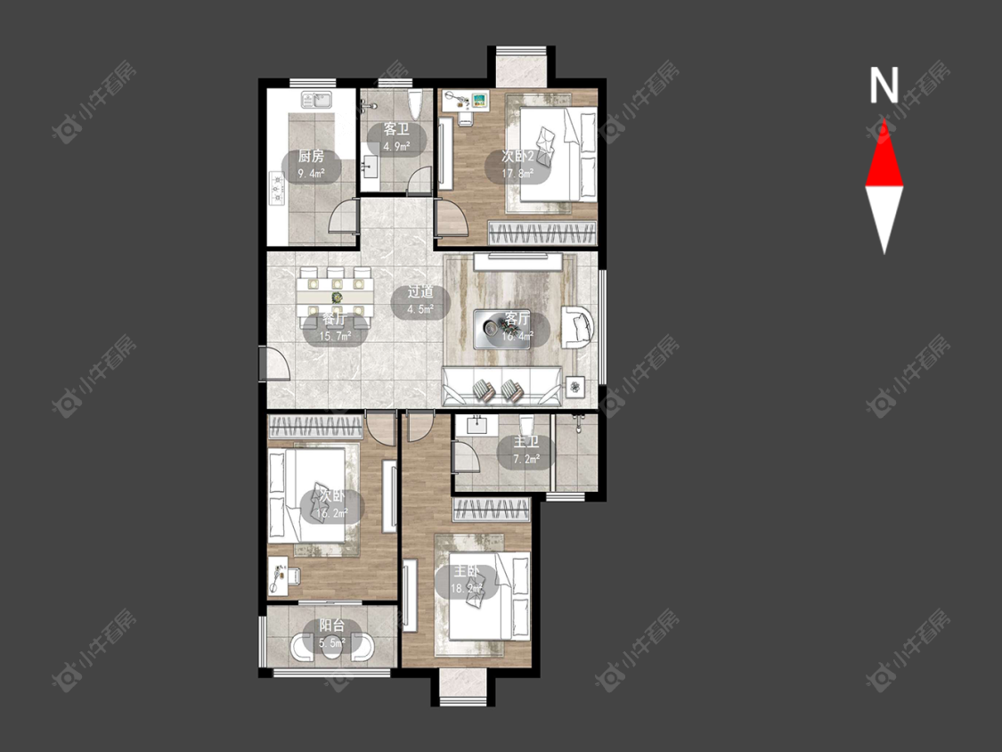 常州太湖明珠苑南苑在售二手房源户型图_小牛看房