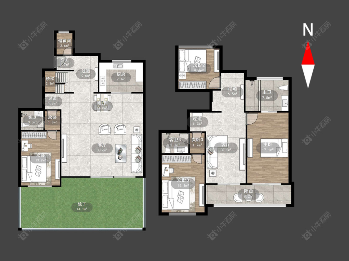 常州桃溪院子在售二手房源户型图_小牛看房