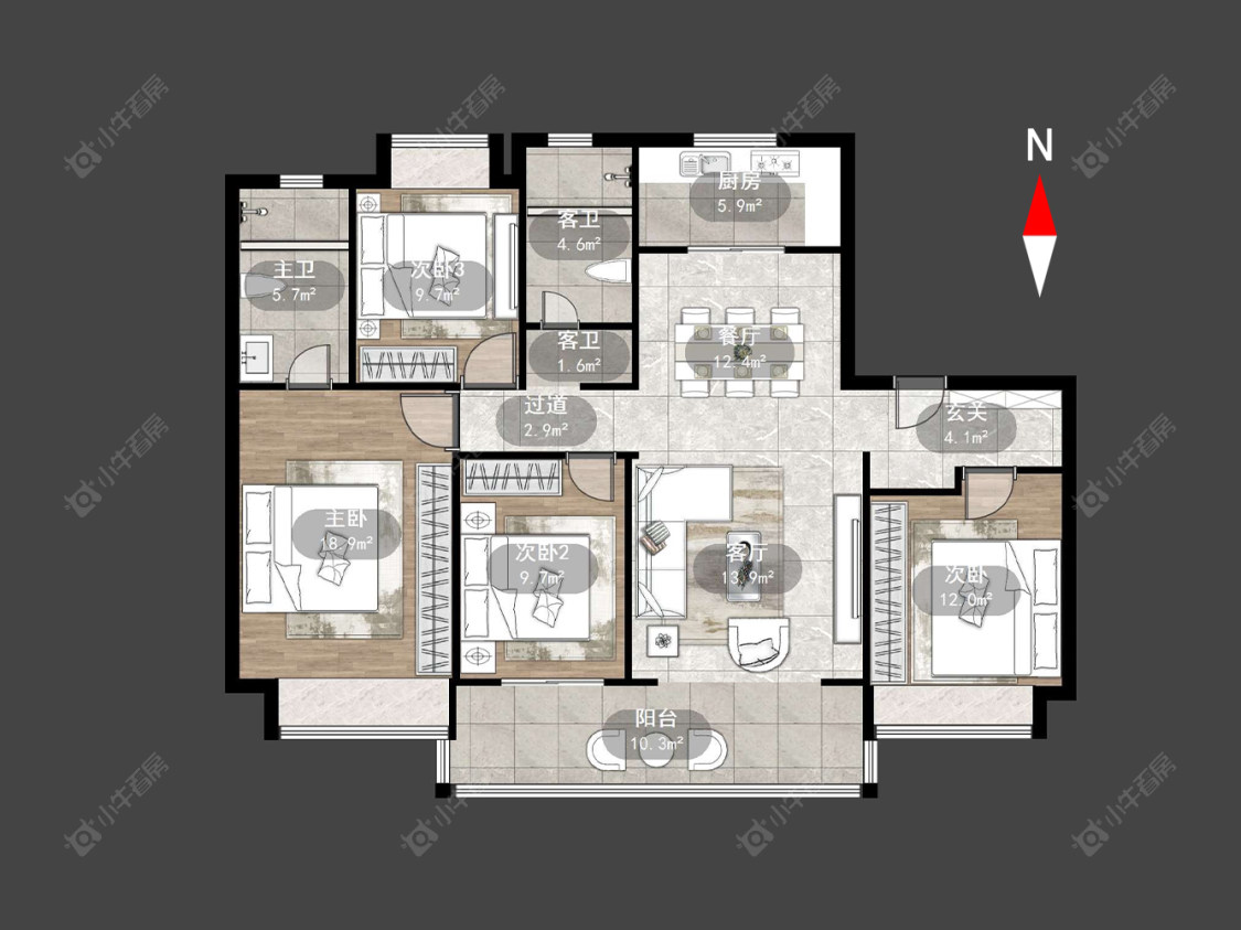 常州旭辉铂悦天宁在售二手房源户型图_小牛看房