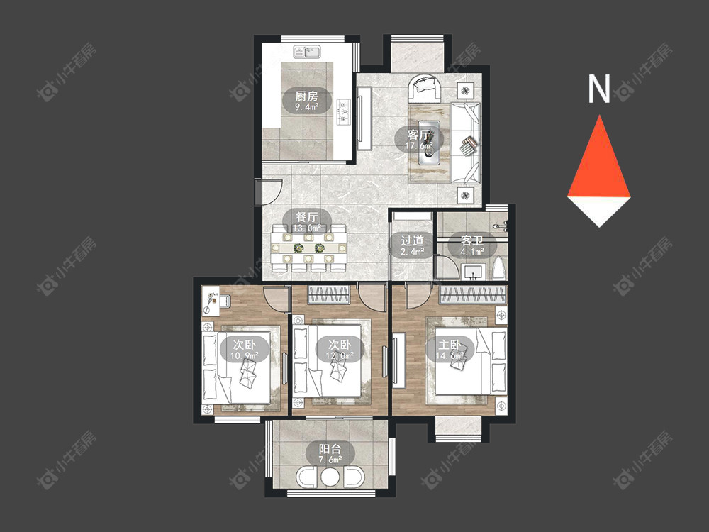常州都市桃源五期在售二手房源户型图_小牛看房