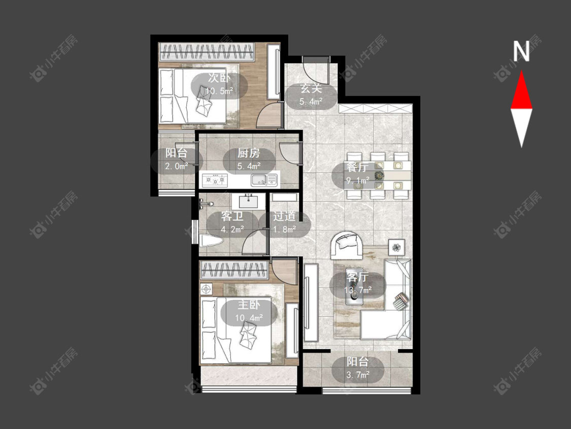 常州国茂新家园在售二手房源户型图_小牛看房