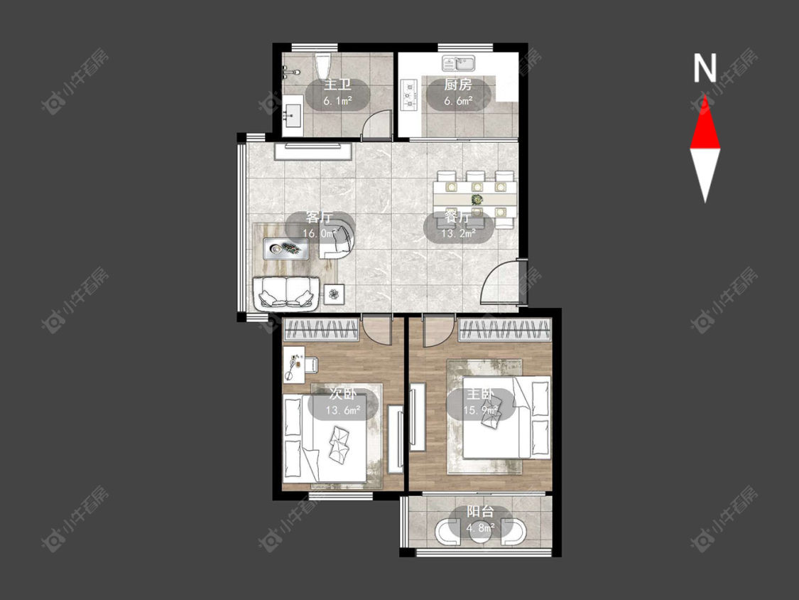 荷花苑房源户型图 常州荷花苑在售二手房源户型图_小牛看房