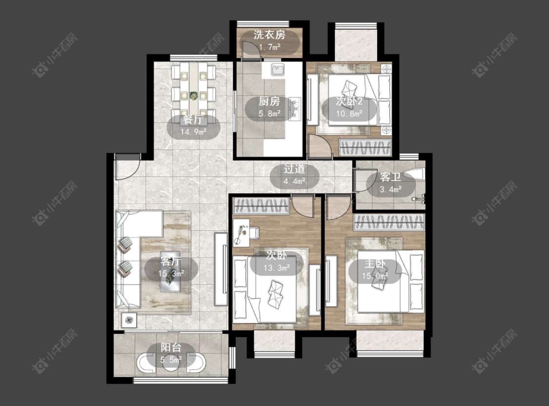 常州奥林匹克花园在售二手房源户型图_小牛看房