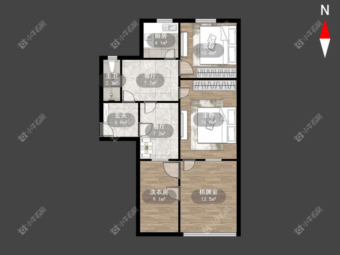 常州桃园新村在租房源户型图_小牛看房