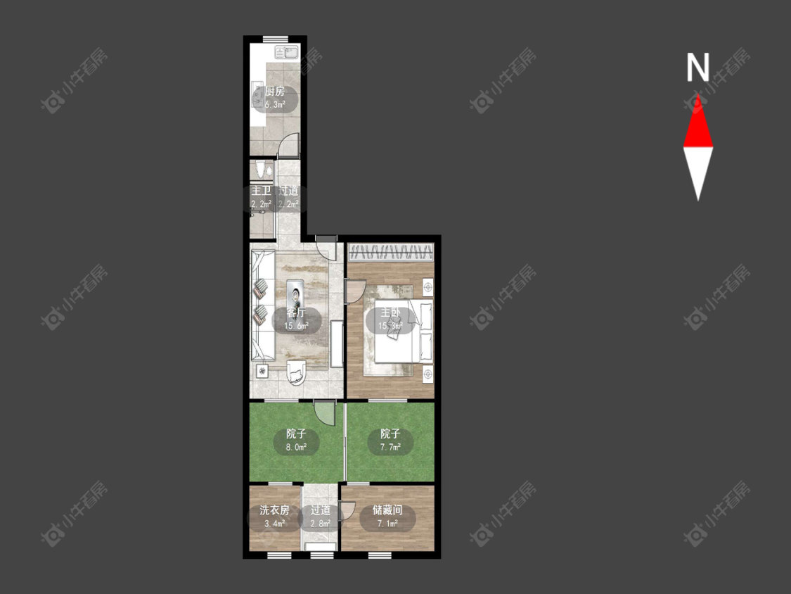 常州建材新村在售二手房房源户型图_小牛看房