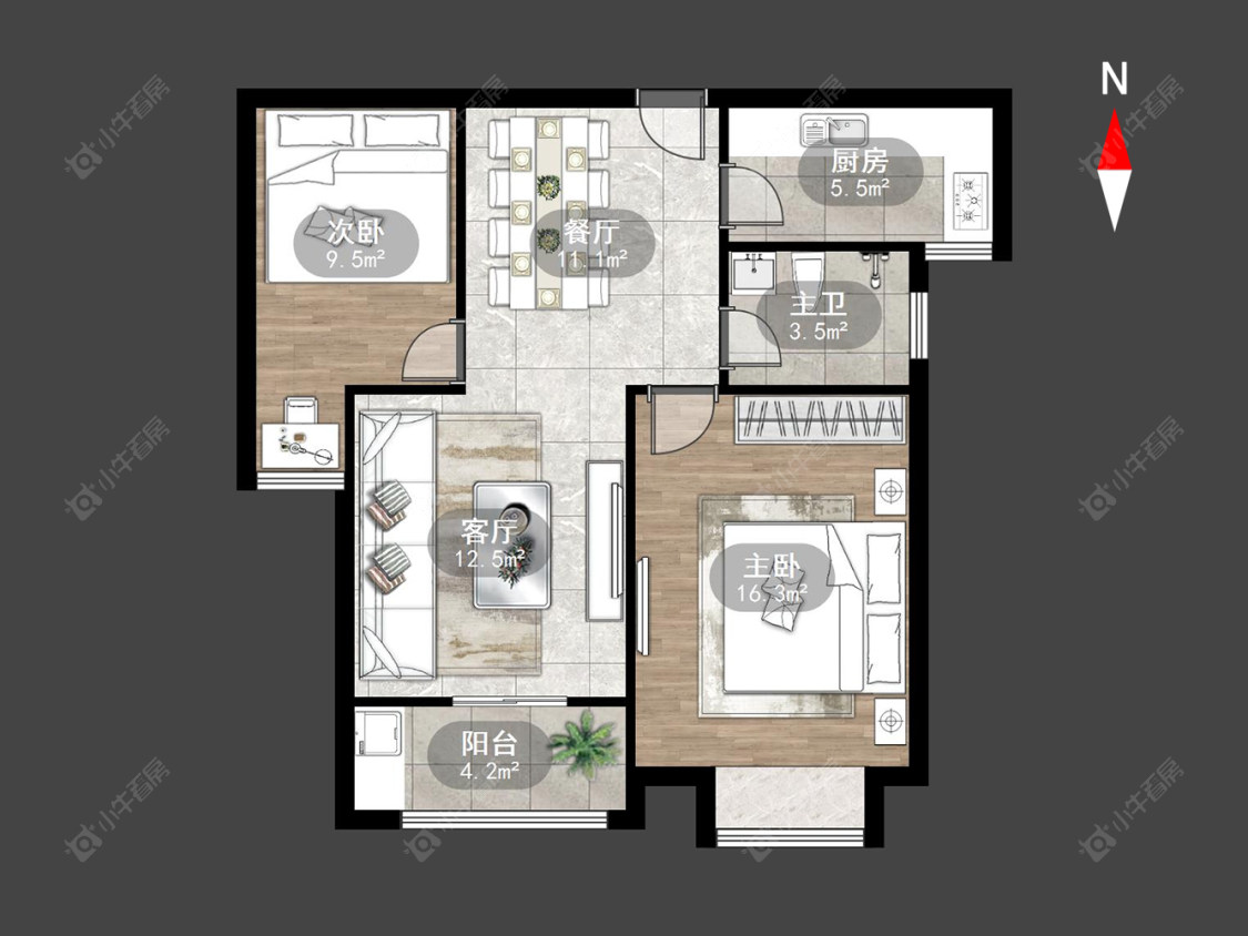 常州世纪华城东区在售二手房源户型图_小牛看房