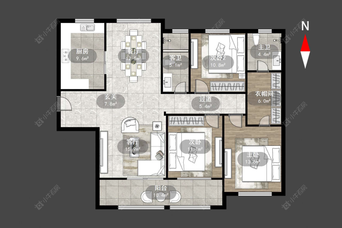 常州吾悦广场北区在售二手房源户型图_小牛看房