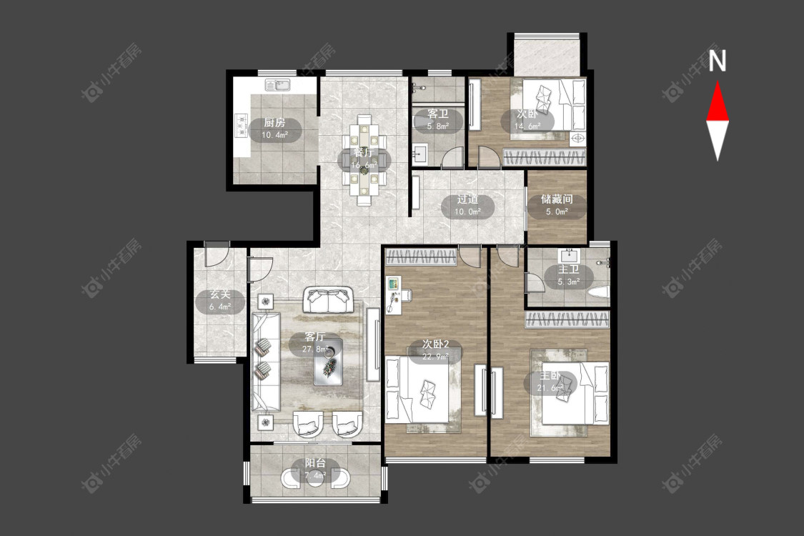 新城南都花海房源户型图 常州新城南都花海在售二手房源户型图_小牛看房