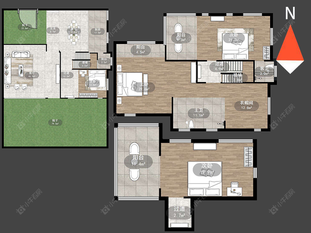 常州莱蒙城别墅区在售二手房源户型图_小牛看房