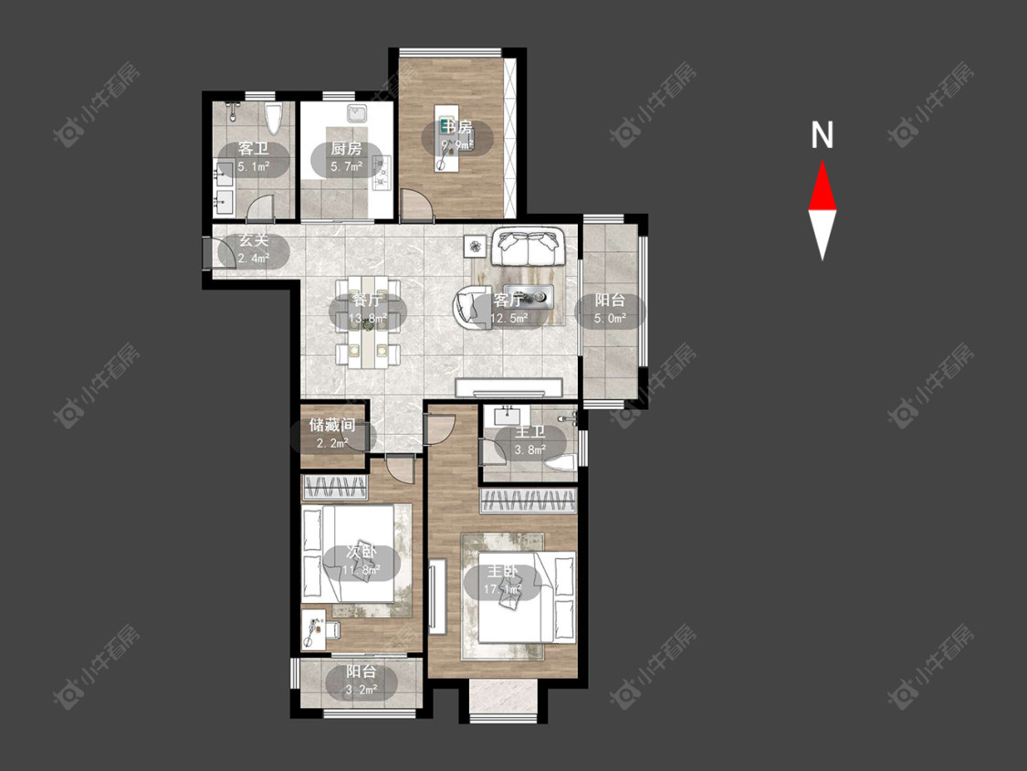 常州银河湾第一城二期在售二手房源户型图_小牛看房