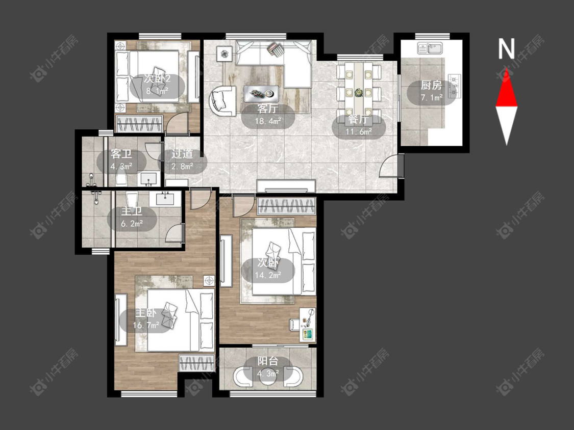 常州锦海星城一期在售二手房源户型图_小牛看房