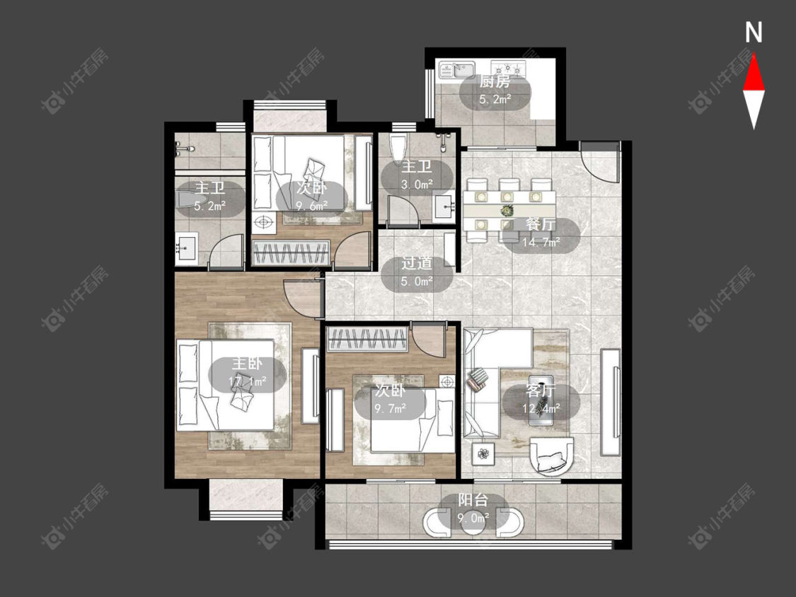 常州璞悦缦宸在售二手房源户型图_小牛看房