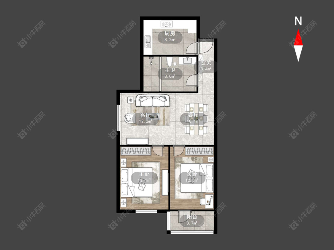常州康宁苑在售二手房源户型图_小牛看房