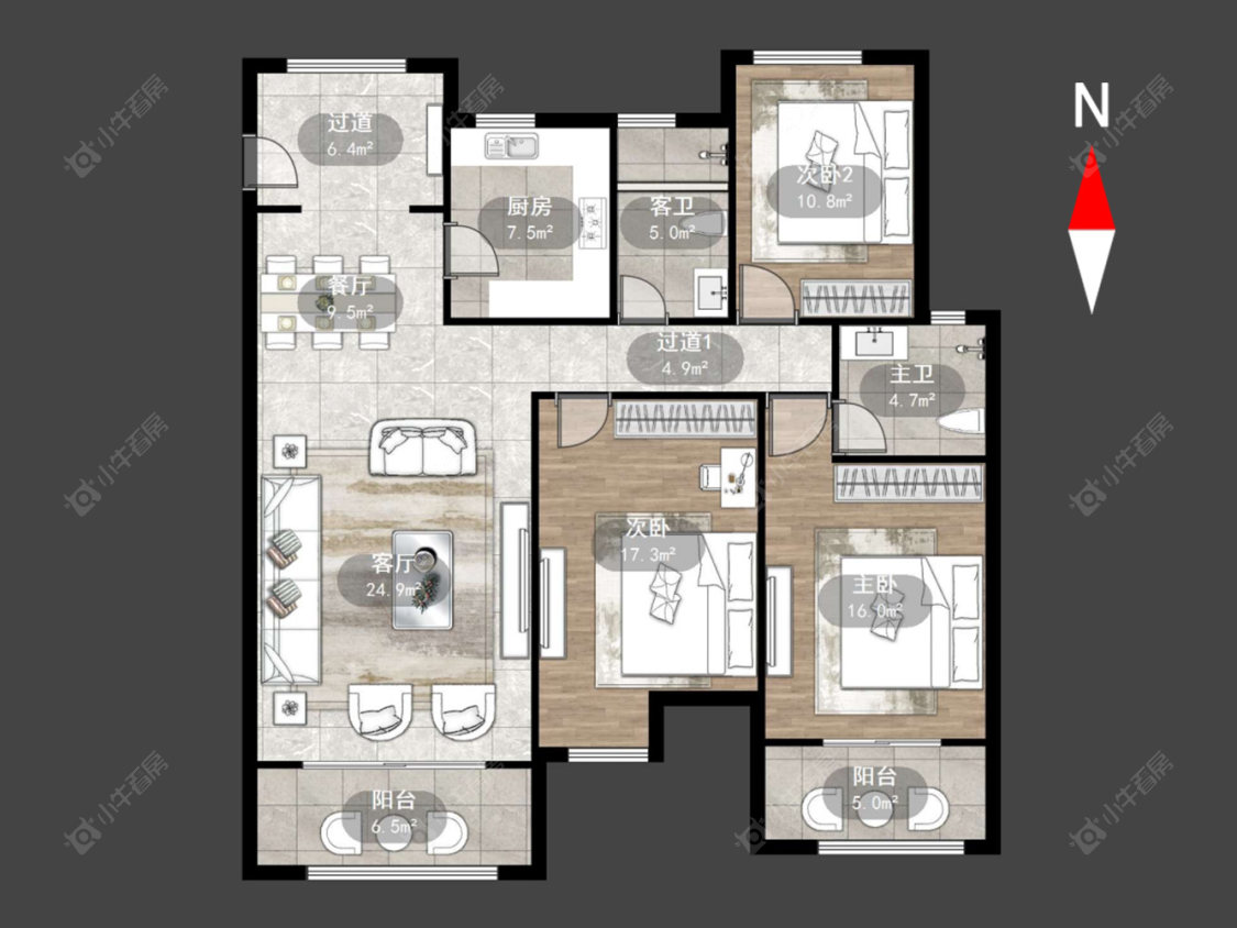 常州银河湾第一城一期在售二手房源户型图_小牛看房